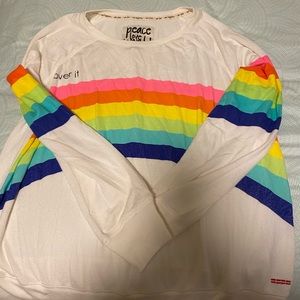“Over it” Rainbow long sleeve shirt